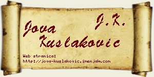 Jova Kušlaković vizit kartica